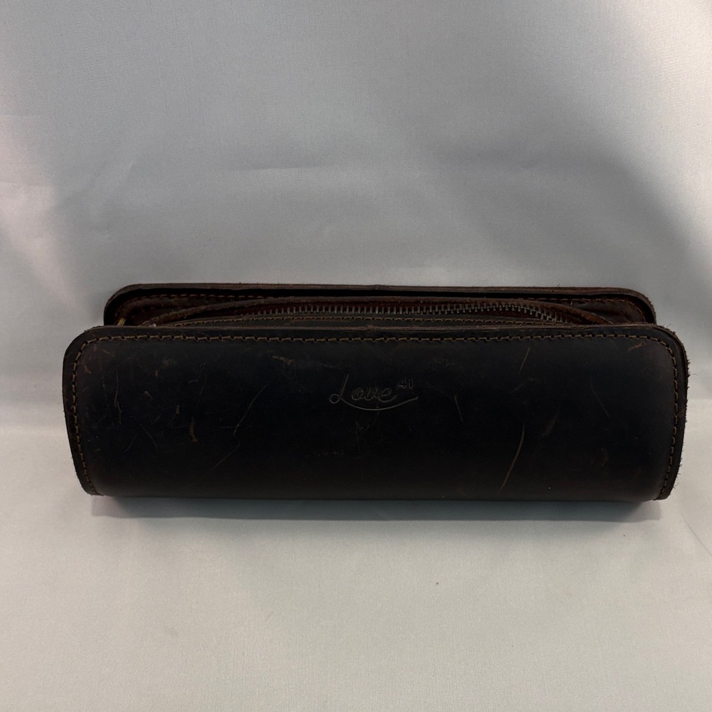 Love 41 Dark Coffee Brown Leather Women's Accessory Bag